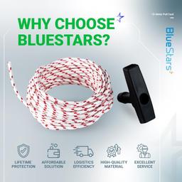 [Lifetime Warranty] Recoil Starter Rope 10-Meter (Diameter: 3.0mm) Pull Cord with 4 Pieces Starter Handle thumbnail 8