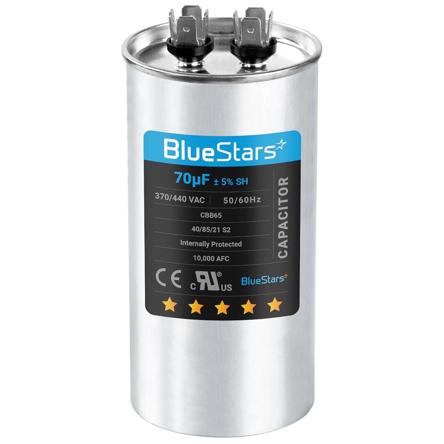 [Lifetime Warranty] 70 uF MFD 370/440 VAC ±5% Round Run Capacitor 50/60 Hz AC Electric Replacement image 0