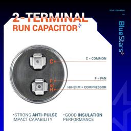 [Lifetime Warranty] 70 uF MFD 370/440 VAC ±5% Round Run Capacitor 50/60 Hz AC Electric Replacement thumbnail 2