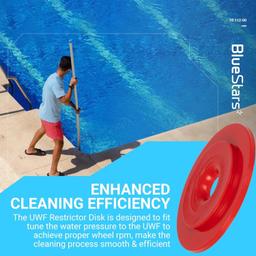 [Lifetime Warranty] 10-112-00 Pool Cleaner UWF Restrictor Disk Red and Blue thumbnail 1