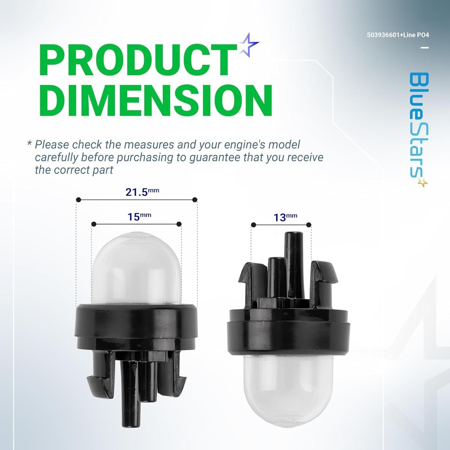 [Lifetime Warranty] 503936601 Primer Bulb with Fuel Lines - Pack of 4 image 3