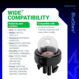 [Lifetime Warranty] 503936601 Primer Bulb with Fuel Lines - Pack of 4 thumbnail 1