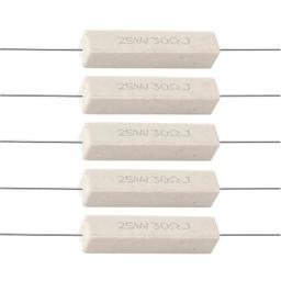 [Lifetime Warranty] 5 PCS 25W 30 ohm Ceramic Cement Resistor thumbnail 0