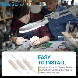 [Lifetime Warranty] 5 PCS 25W 30 ohm Ceramic Cement Resistor thumbnail 2