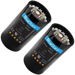 [Lifetime Warranty] 88-108 uF MFD 330 VAC Round Motor Start Capacitor 50/60 Hz - Fits Single-Phase Motors, Gear Motors - Pack of 2 thumbnail 0