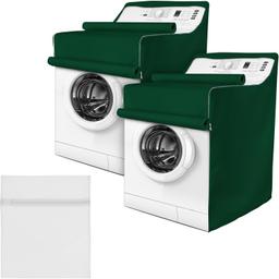 [Lifetime Warranty] Washing Machine Covers with Laundry Bag For Top-load Washer/Dryer - Premium Outdoor Protection For Most Washer Dryer Cover - W29â€x D28â€x H43â€ (Green) - Pack of 2 thumbnail 0
