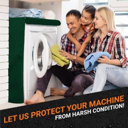 [Lifetime Warranty] Washing Machine Covers with Laundry Bag For Top-load Washer/Dryer - Premium Outdoor Protection For Most Washer Dryer Cover - W29â€x D28â€x H43â€ (Green) - Pack of 2 thumbnail 8