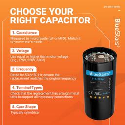 [Lifetime Warranty] 216-259 uF MFD 330 VAC Round Start Capacitor - Fits AC Motor Run, Fan Start, Heat Pump thumbnail 7