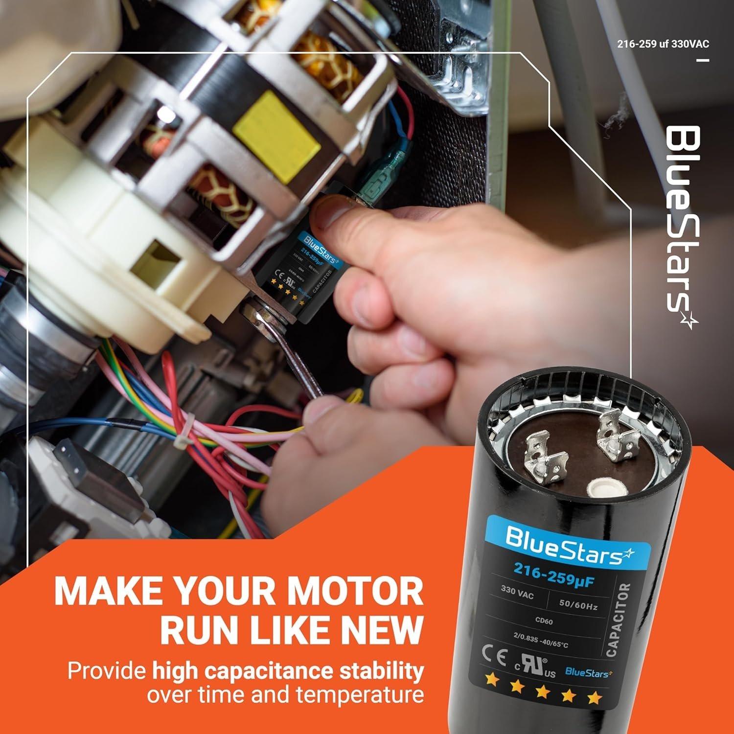 [Lifetime Warranty] 216-259 uF MFD 330 VAC Round Start Capacitor - Fits AC Motor Run, Fan Start, Heat Pump image 6