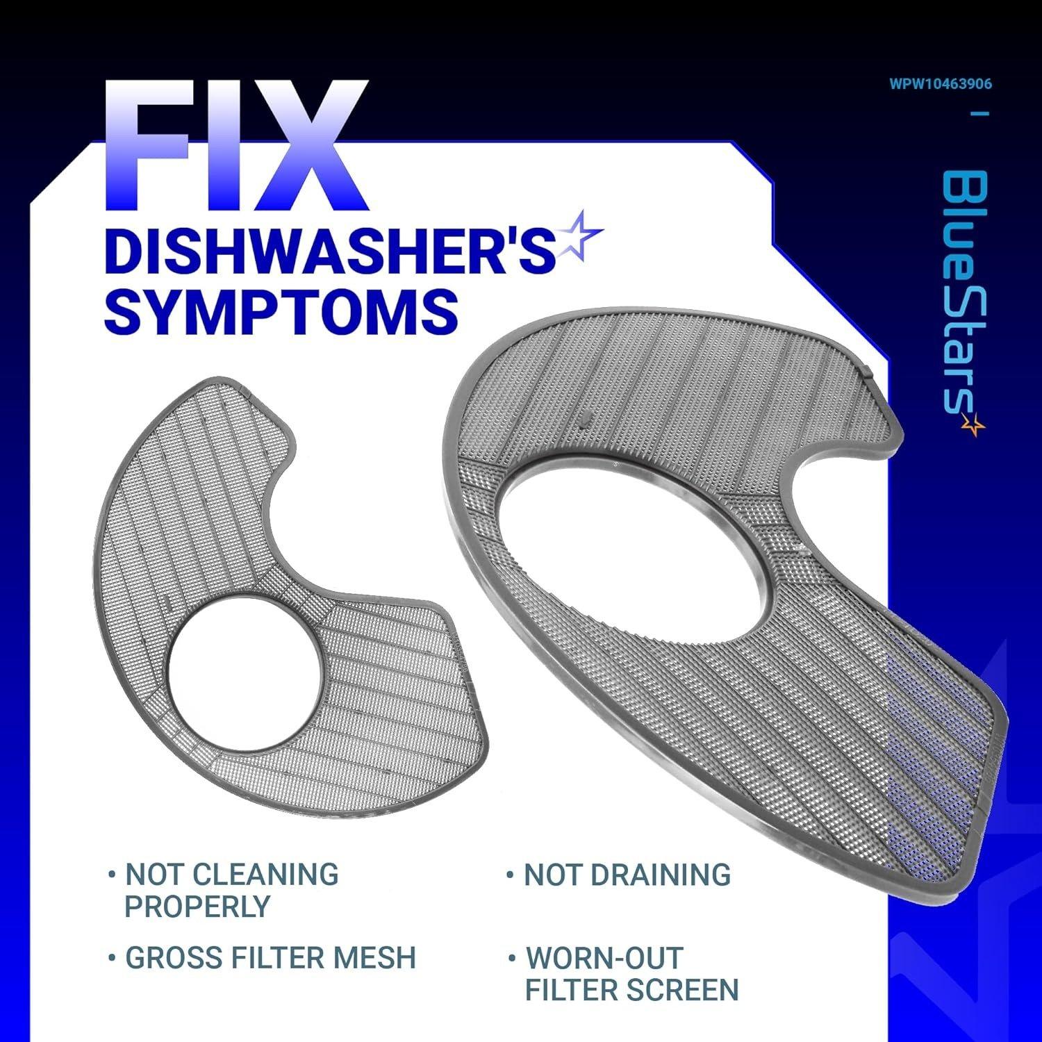 [Lifetime Warranty] WPW10463906 Dishwasher Screen Filter - Compatible with KitchenAid Maytag Whirlpool Jenn-Air Kenmore Amana Dishwashers - Replaces W10463906, WPW10195360, 2312301, PS11755148, AP6021820 image 5