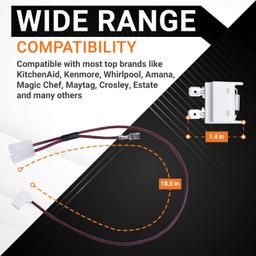 [Lifetime Warranty] 675813 Dishwasher Thermal Fuse Replacement - Compatible with Whirlpool Kenmore Dishwashers - Replaces 3375557 3376359 675813 675813VP thumbnail 3