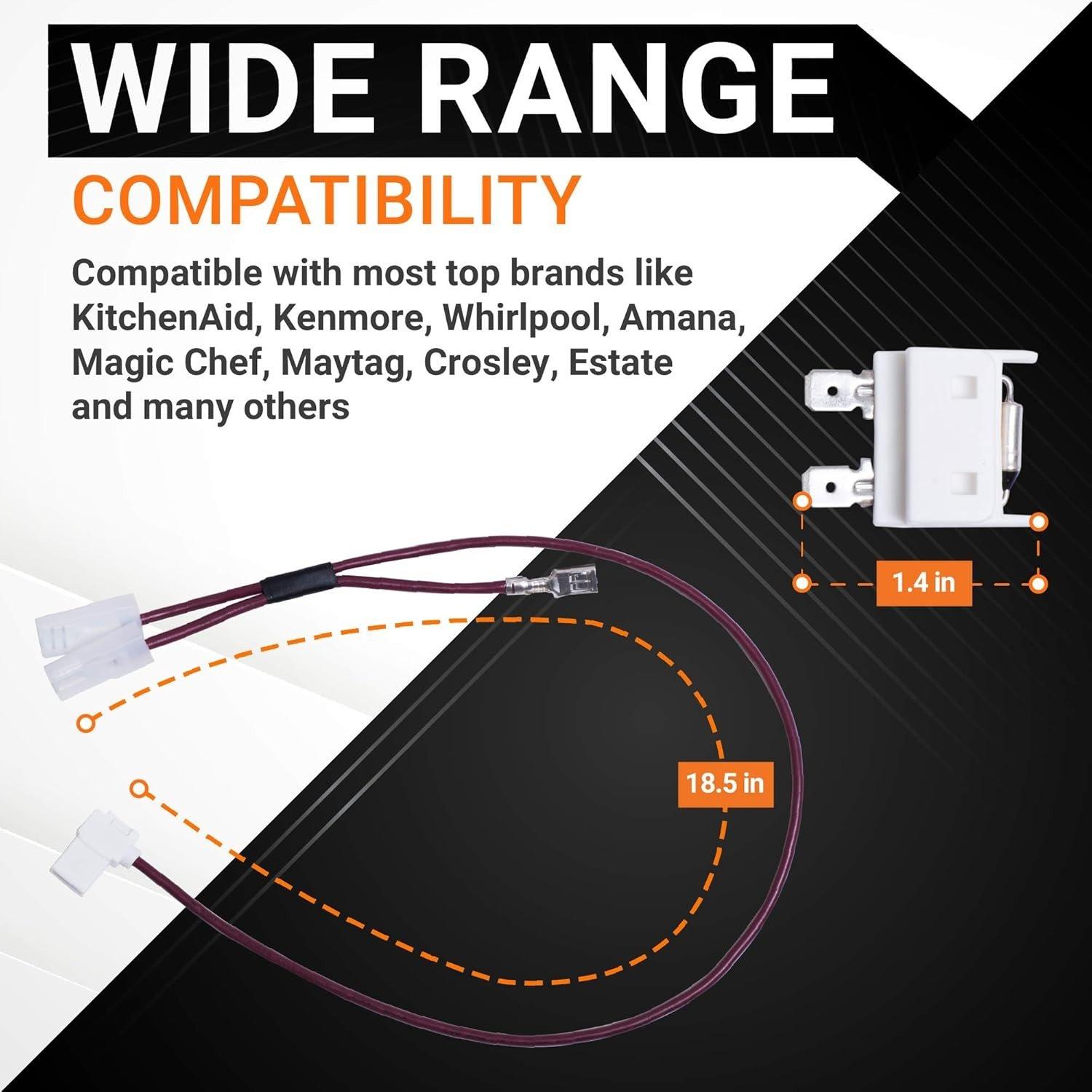 [Lifetime Warranty] 675813 Dishwasher Thermal Fuse Replacement - Compatible with Whirlpool Kenmore Dishwashers - Replaces 3375557 3376359 675813 675813VP image 3