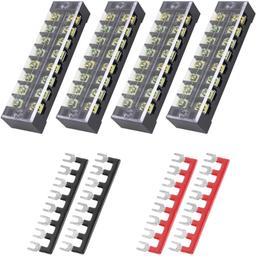 [Lifetime Warranty] 8 Positions Terminal Strip Blocks 600V 25A and 400V 25A 8 Positions Pre-Insulated Terminals Barrier Strip thumbnail 0