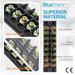 [Lifetime Warranty] 8 Positions Terminal Strip Blocks 600V 25A and 400V 25A 8 Positions Pre-Insulated Terminals Barrier Strip thumbnail 2