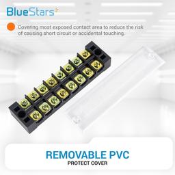 [Lifetime Warranty] 8 Positions Terminal Strip Blocks 600V 25A and 400V 25A 8 Positions Pre-Insulated Terminals Barrier Strip thumbnail 3