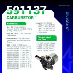 [Lifetime Warranty] 591137 593599 Carburetor thumbnail 2