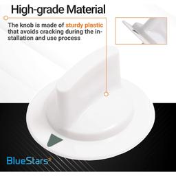 [Lifetime Warranty] WE1M652 Dryer Timer Control Knob with Metal Ring - Compatible with Hotpoint Kenmore GE Dryers - Replaces 1264289 AP3995164 PS1482196 AH1482196 - Pack of 3 thumbnail 1