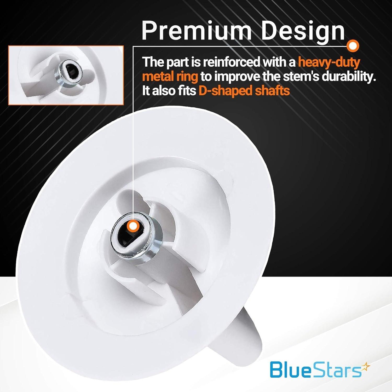 [Lifetime Warranty] WE1M652 Dryer Timer Control Knob with Metal Ring - Compatible with Hotpoint Kenmore GE Dryers - Replaces 1264289 AP3995164 PS1482196 AH1482196 - Pack of 3 image 2