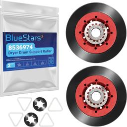 [Lifetime Warranty] 8536974 Dryer Drum Support Roller - Compatible with Whirlpool Kenmore Maytag Dryers - Replaces 8536973 W10314171 W10314173 WPW10314173 PS11752609 - Pack of 2 thumbnail 0