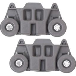 BlueStars W10195416 Dishwasher Lower Dish Rack Wheel with new STEEL Screws - For KitchenAid Whirlpool Kenmore Dishwashers - Replaces AP5983730 W10195416V PS11722152 - PACK OF 2 thumbnail 0