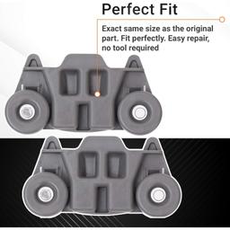 BlueStars W10195416 Dishwasher Lower Dish Rack Wheel with new STEEL Screws - For KitchenAid Whirlpool Kenmore Dishwashers - Replaces AP5983730 W10195416V PS11722152 - PACK OF 2 thumbnail 1