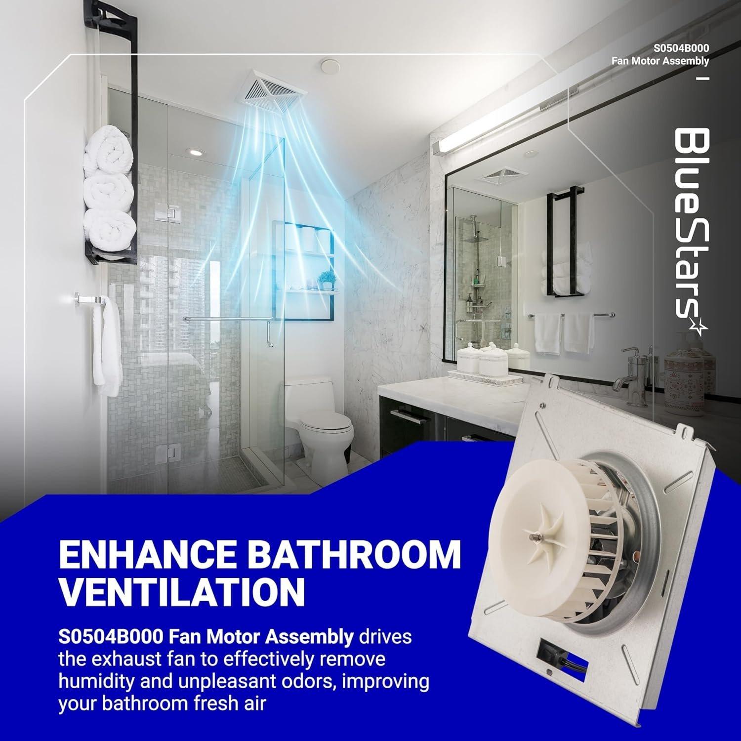 [Lifetime Warranty] Bathroom Exhaust Fan Motor Assembly S0504B000 image 3
