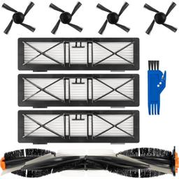 [Lifetime Warranty] Accessories Kit for Neato D Series D3, D4 to D10, D75, D80, D85, and Neato Botvac Connected Robot Vacuum Cleaner - 1 Main Brush, 3 Filters, 4 Side Brushes, 1 Sweeping thumbnail 0