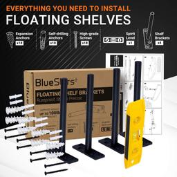 4 Pcs 6" Rustproof Floating Shelf Bracket thumbnail 2