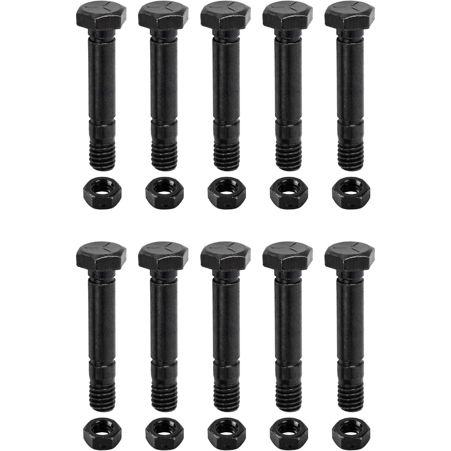 [Lifetime Warranty] 52100100 Snow Blower Shear Pins and Nuts - Pack of 10 image 0