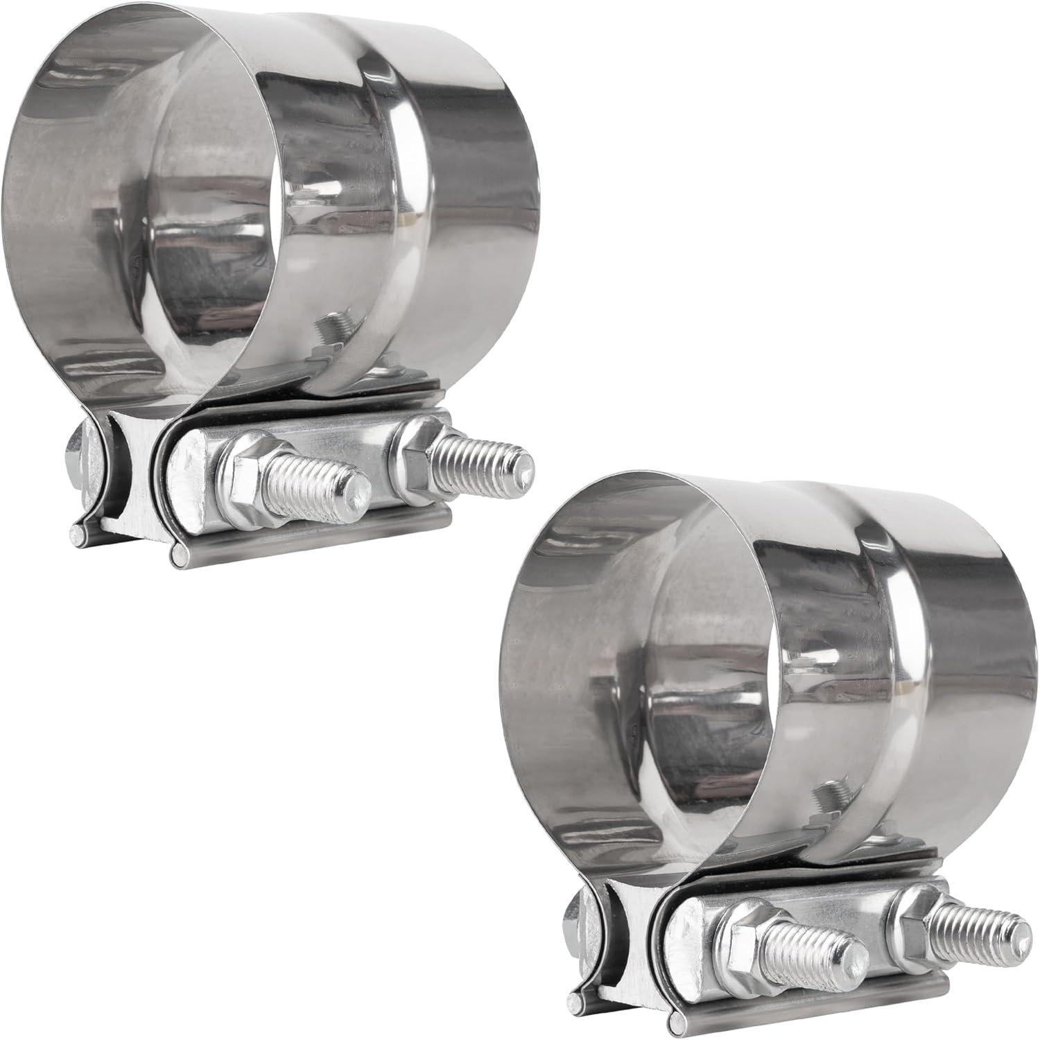 [Lifetime Warranty] 3" Lap Joint Band Clamp with 304 Stainless Steel - Pack of 2 image 0