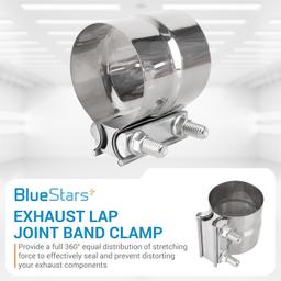 [Lifetime Warranty] 3" Lap Joint Band Clamp with 304 Stainless Steel - Pack of 2 thumbnail 5