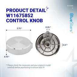 [Lifetime Warranty] W11675852 Washer Dryer Control Knob Assembly - Compatible with Whirlpool Maytag Dryer/Washer - Replaces W11328381, 4980008, AP7215386, PS17216137, EAP17216137 and more thumbnail 6