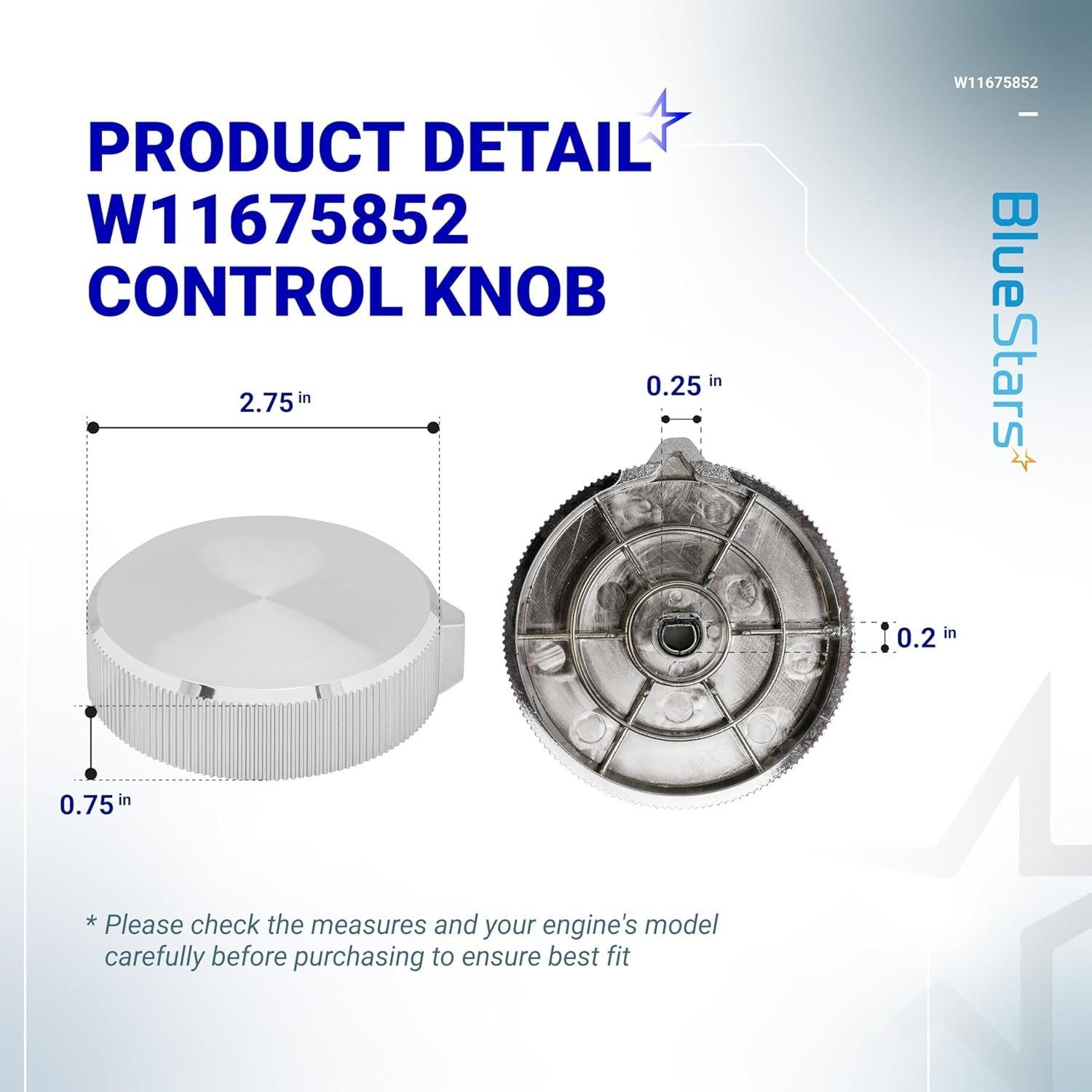 [Lifetime Warranty] W11675852 Washer Dryer Control Knob Assembly - Compatible with Whirlpool Maytag Dryer/Washer - Replaces W11328381, 4980008, AP7215386, PS17216137, EAP17216137 and more image 6