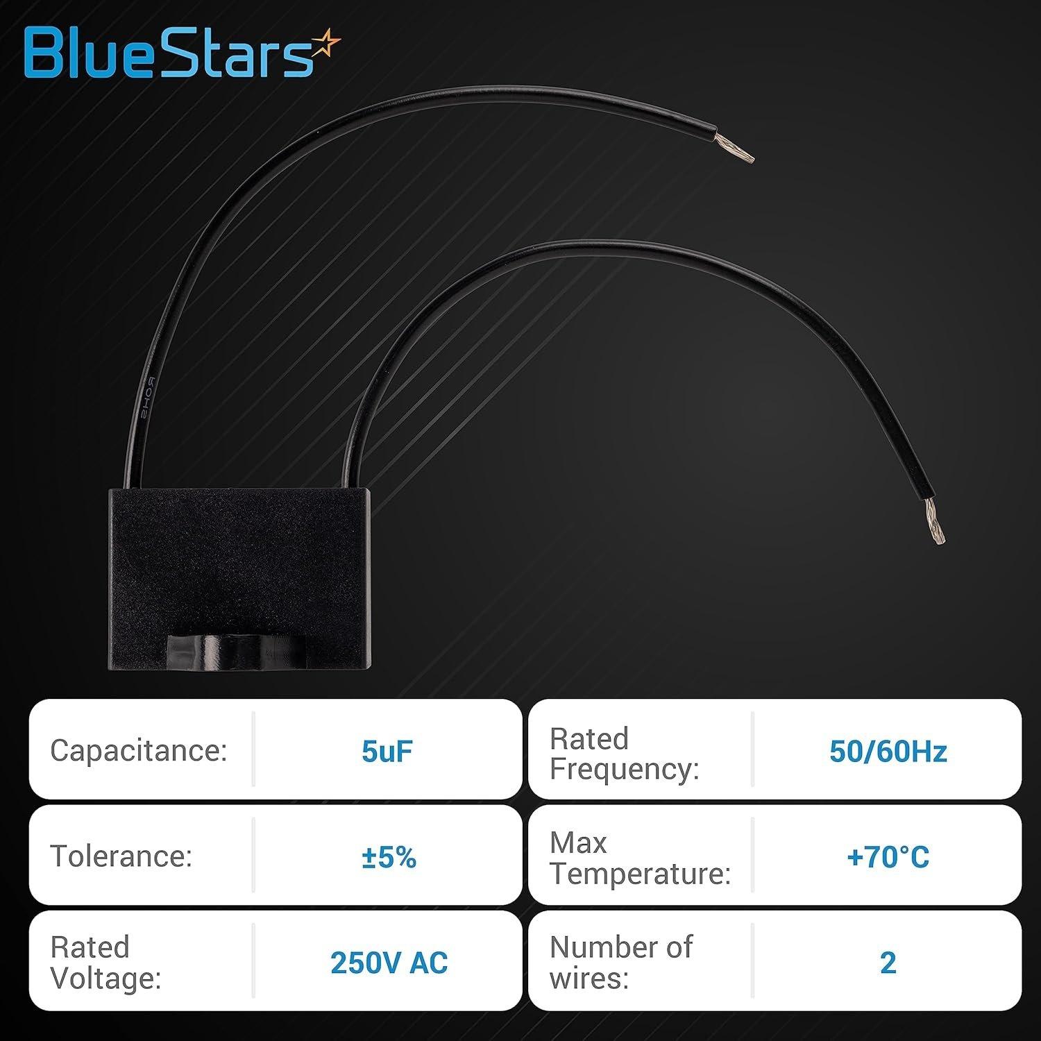 [Lifetime Warranty] [2 Wires] CBB61 5uf 2-Wire 250V AC Ceiling Fan Capacitor image 1
