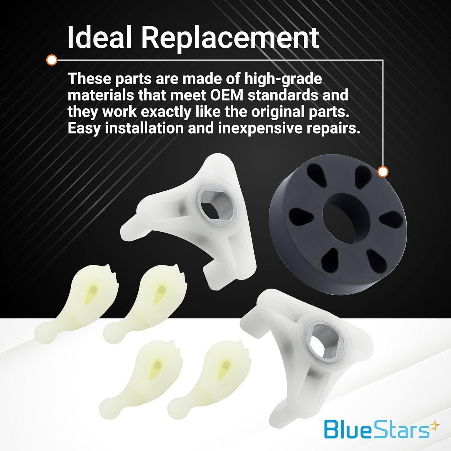 285790 Washer Clutch Lining Kit & 285753A Motor Coupling & 4 Packs 80040 Agitator Dogs Kit image 1