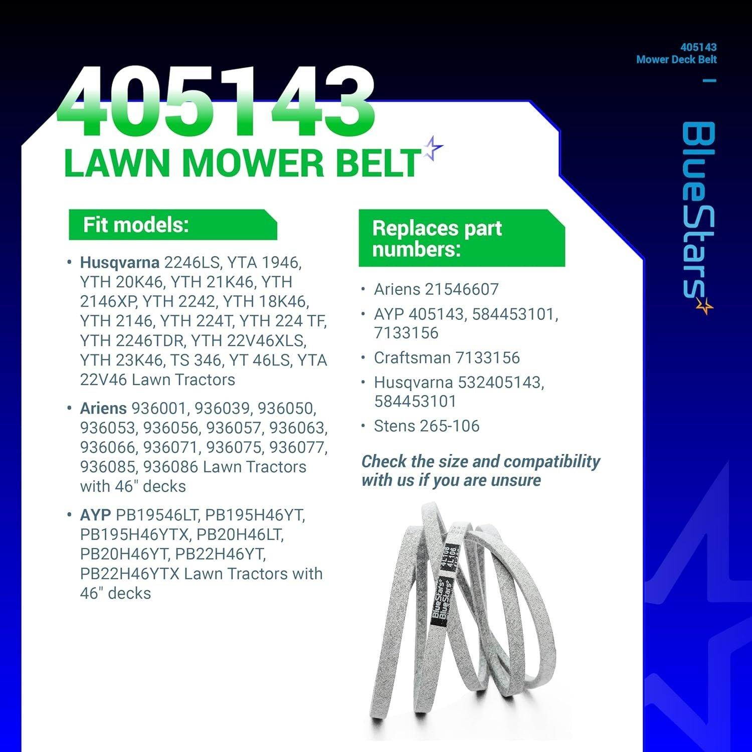 405143 Mower Deck Belt 46" Drive Belt image 2