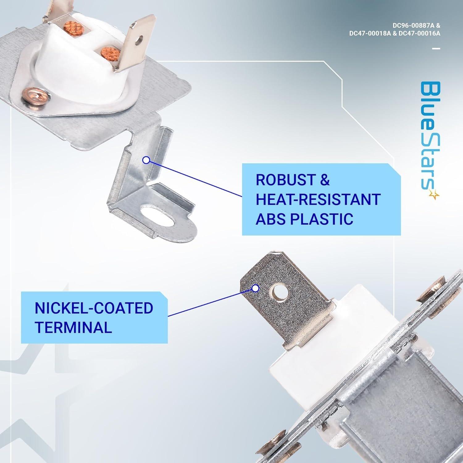 DC96-00887A & DC47-00016A & DC47-00018A Dryer Thermal Fuse and Thermostat Kit image 4