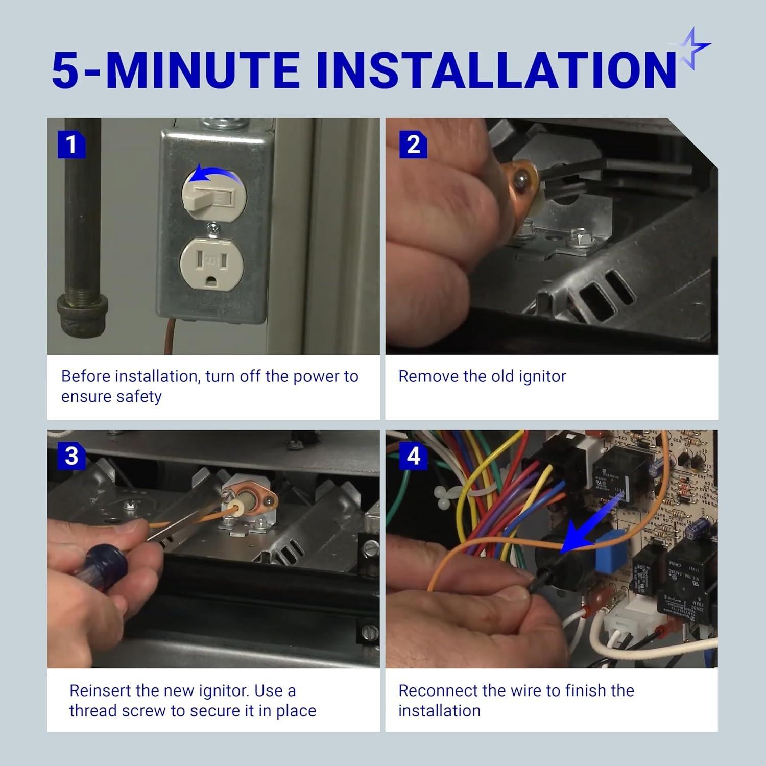 [Lifetime Warranty] 20261709S Furnace Ignitor Hot Surface image 1