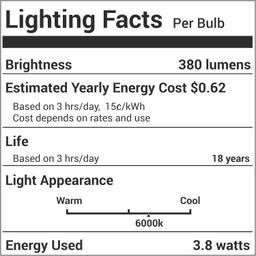 [Lifetime Warranty] 5304517886 KEI D28A LED Refrigerator Light Bulbs E17 Base 3.8W 100-265V 6000K Cool White - Replace KEI D28M KEID28A KEL2811 241552807 297114000 - Pack of 2 thumbnail 7