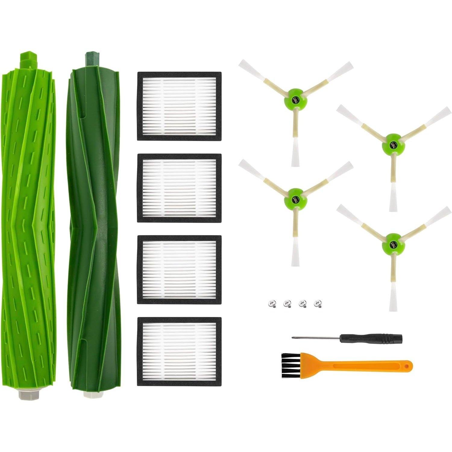 Accessories Kit for iRobot Roomba E & I & J Series (2 Roller Brushes + 4 HEPA Filters + 4 Side Brushes + Cleaning Tool) image 0