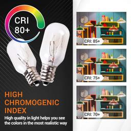 [Lifetime Warranty] E12 T20 15W Salt Rock Lamp Bulb 120V 2700K Warm White Light - Pack of 14 thumbnail 2