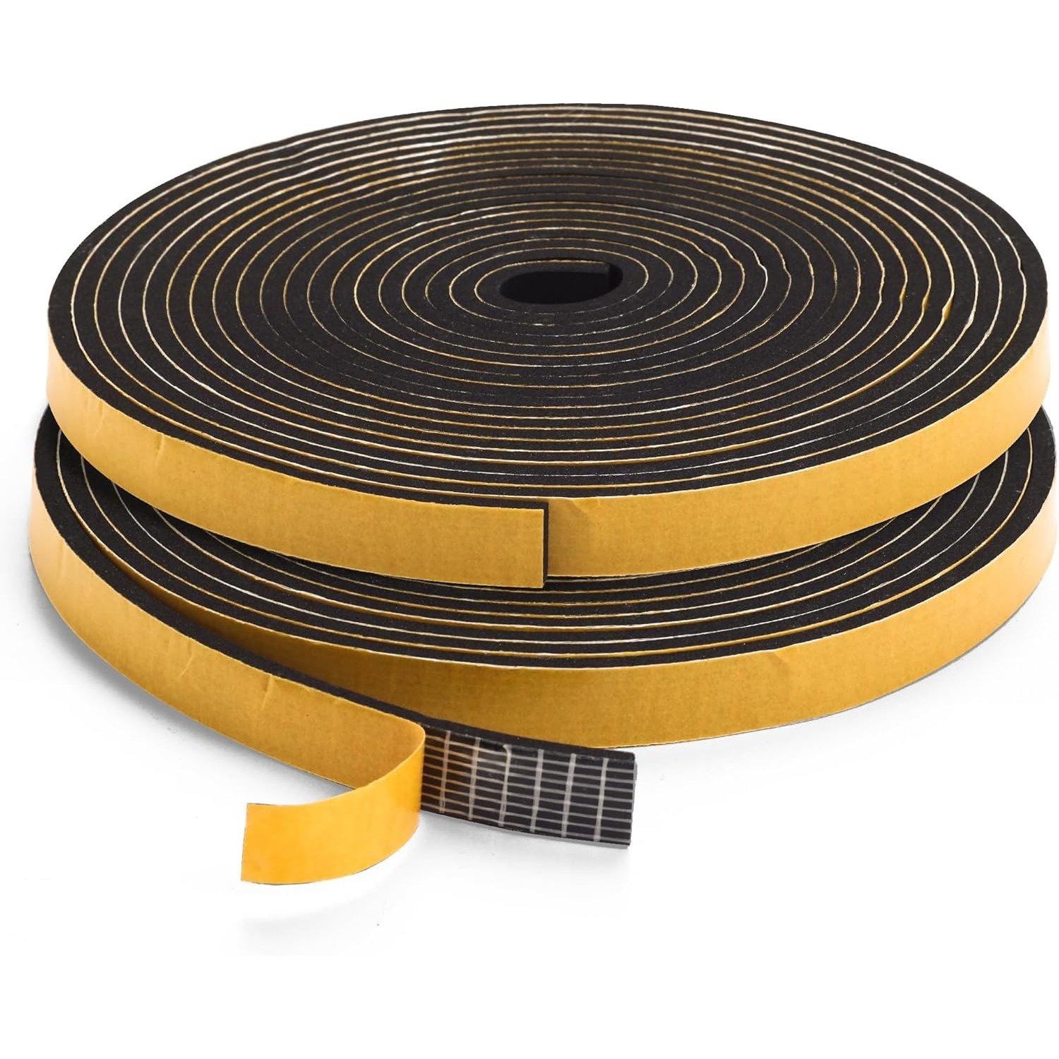 [Lifetime Warranty] Adhesive Door & Window Foam Tape 1/2"W x 1/8" T 50ft image 0