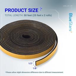 [Lifetime Warranty] Adhesive Door & Window Foam Tape 1/2"W x 1/8" T 50ft thumbnail 6