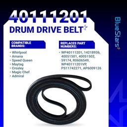 [Lifetime Warranty] 40111201 Dryer Drum Belt - Compatible with Maytag Amana Admiral Whirlpool Speed Queen - Replaces WP40111201 AP6009126 14218936 40051501 R0606549 59174 PS11742271 WP40111201VP thumbnail 7