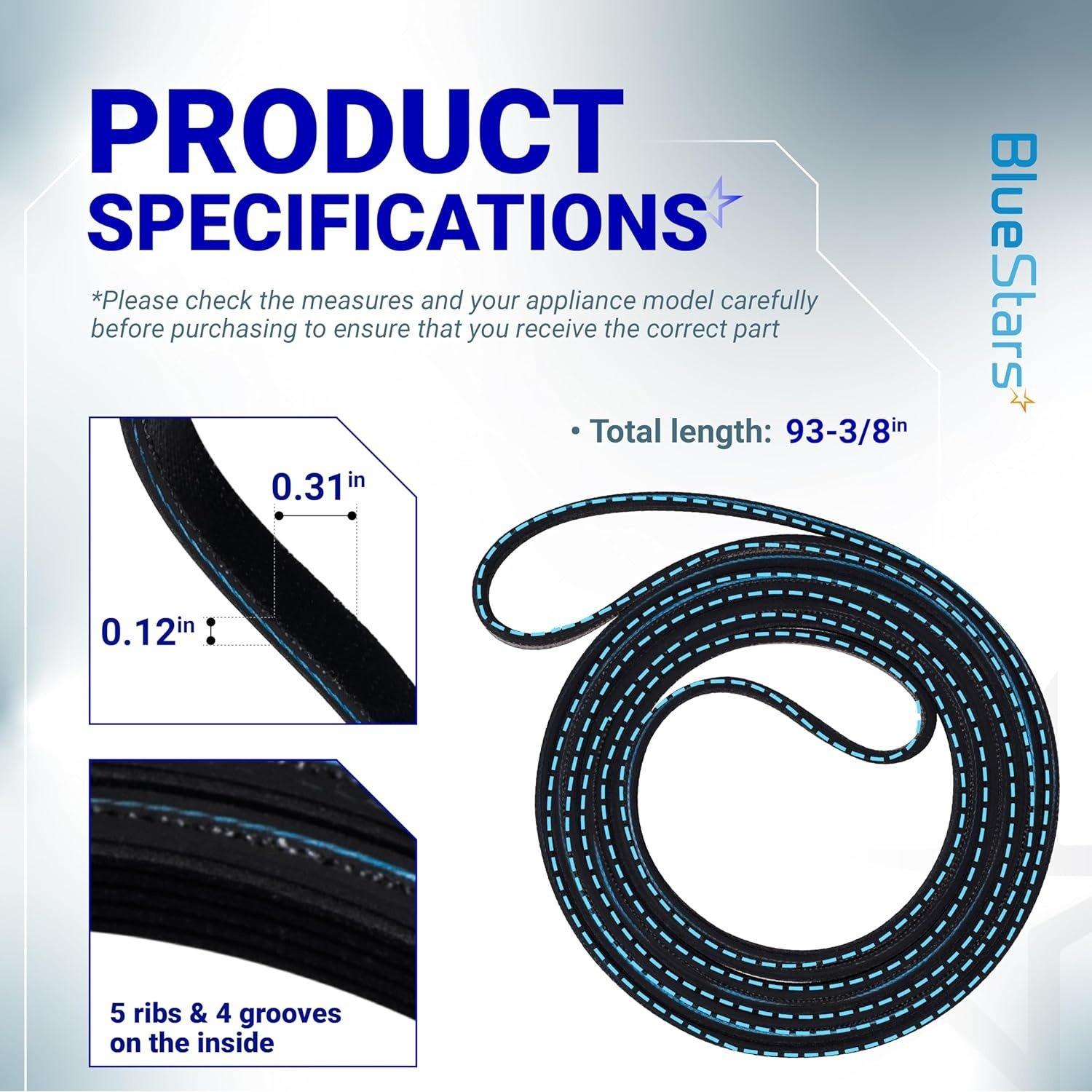 [Lifetime Warranty] 40111201 Dryer Drum Belt - Compatible with Maytag Amana Admiral Whirlpool Speed Queen - Replaces WP40111201 AP6009126 14218936 40051501 R0606549 59174 PS11742271 WP40111201VP image 8