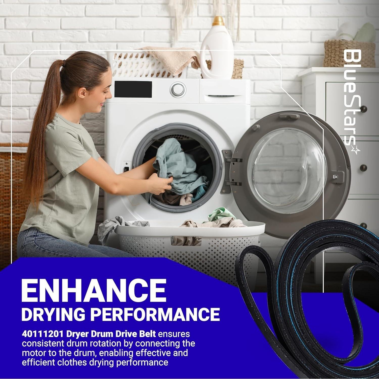 [Lifetime Warranty] 40111201 Dryer Drum Belt - Compatible with Maytag Amana Admiral Whirlpool Speed Queen - Replaces WP40111201 AP6009126 14218936 40051501 R0606549 59174 PS11742271 WP40111201VP image 4
