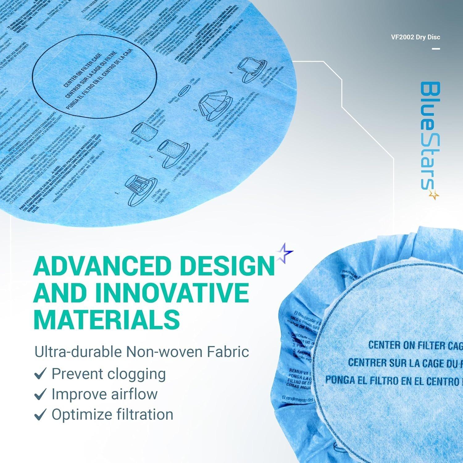 [Lifetime Warranty] VF2002 90107 Wet Dry Disc Vacuum Filters for 5 Gallon and Larger ShopVac Wet Dry Vacuum Cleaners above MACS-200D SS11-450 Vacmaster - Pack of 10 image 5