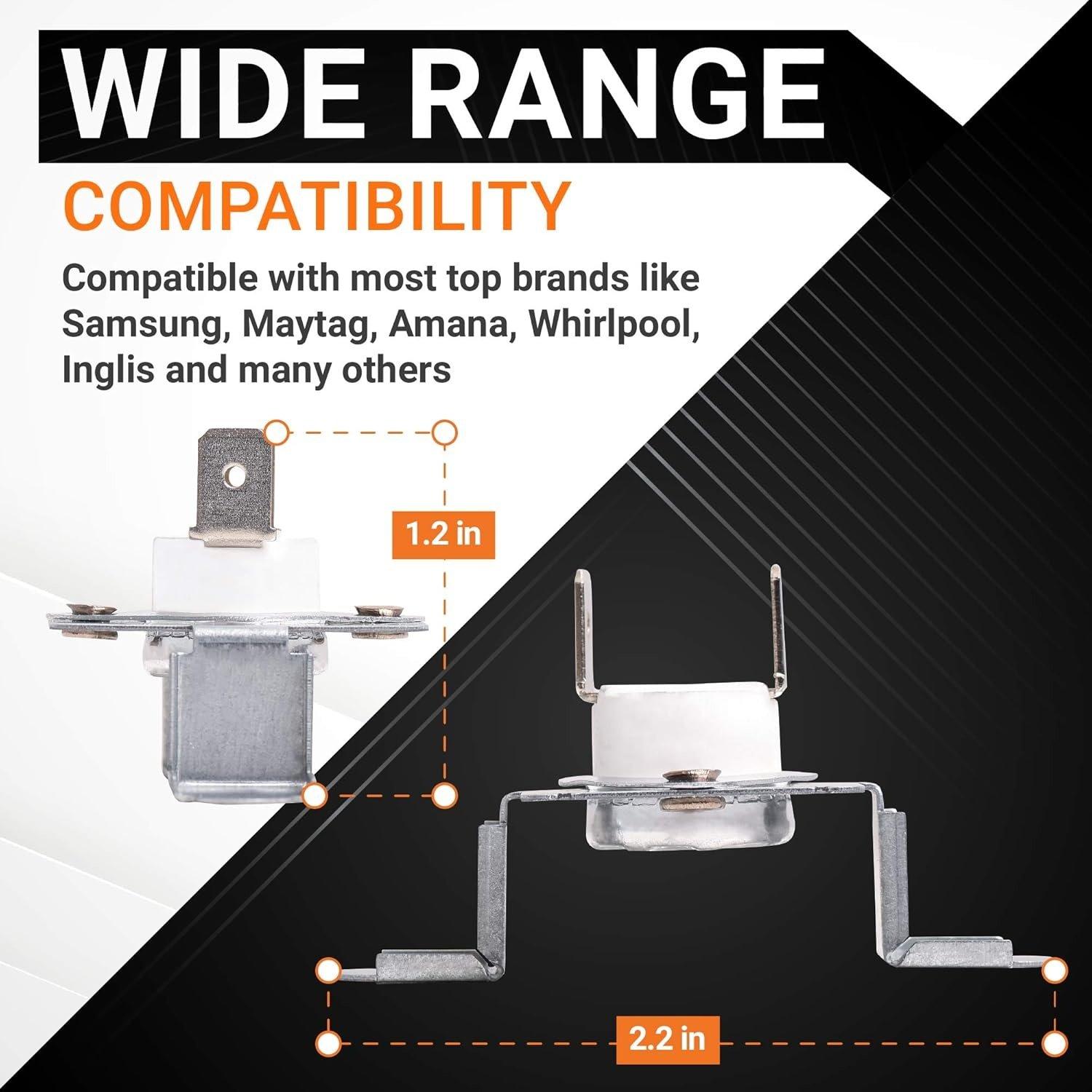 [Lifetime Warranty] DC96-00887A Dryer Assembly Bracket Thermostat Replacement - Compatible with Samsung & Kenmore Dryers - Replaces DC96-00887C PS4276292 AP5966894 - Pack of 4 image 2