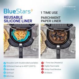 [Lifetime Warranty] 8-Inch Air Fryer Silicone Liners for 3 to 5 QT Air Fryer - Reusable Silicone Pot Bowl, Baking Tray Basket, Cooking Oven Accessories - Pack of 3 thumbnail 4