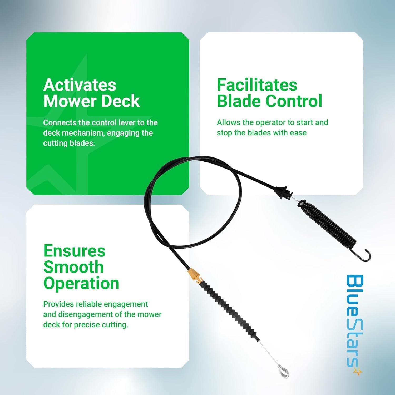 946-05124A 746-05124A Deck Engage Cable - for MTD Craftsman Huskee Mastercut Murray Troy Bilt Yard-Man 746-05124 946-05124 Lawn Mower Deck Engagement Cable - Overall Length 40-3/4" image 8